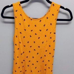 S Mustard Yellow Forever 21 Skater Dress